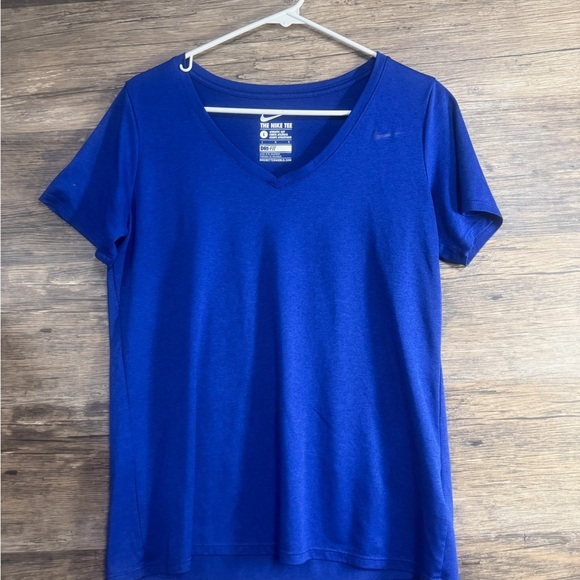Nike Women's Deep Blue Dri-Fit Short Sleeve Tee - Picture 1 of 6
